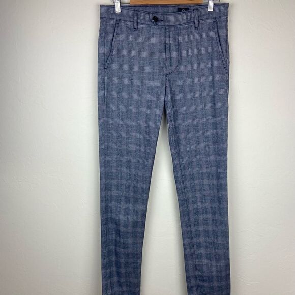 AG ‘The Marshall’ Slim Trouser - Navy Plaid - Picture 2 of 8